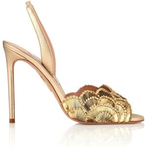 Aquazzura, Dames, Schoenen, Geel, Maat: 37 EU Leer,