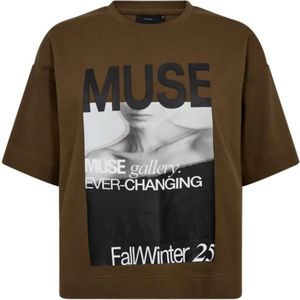 Copenhagen Muse, Dames, Tops, Groen, Maat: L