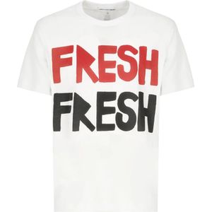 Comme des Garçons, Heren, Tops, Wit, Maat: XL Katoen,