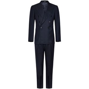 Franzese Collection, Heren, Pakken, Blauw, Maat: 2XL