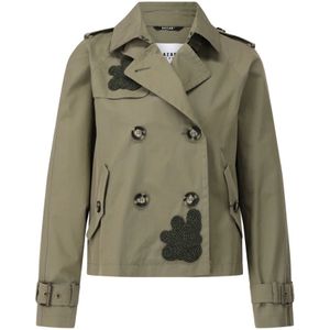 Bazar Deluxe, Dames, Mantels, Groen, Maat: XS Leer,