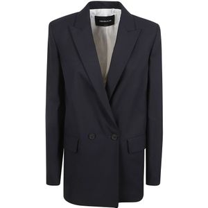 Fabiana Filippi, Dames, Jassen, Blauw, Maat: S Wol,