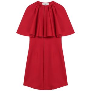 Ami Paris, Dames, Jurken, Rood, Maat: S Wol,