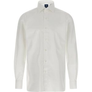 Finamore, Heren, Overhemden, Wit, Maat: 3XL Katoen,