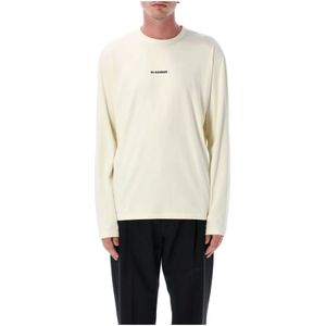 Jil Sander, Heren, Tops, Beige, Maat: L Katoen,