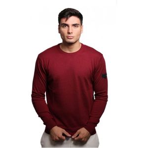 Peuterey Bordeaux Katoen Wol Trui Exmoor Model , Red , Heren , Maat: 2XL