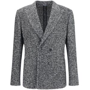 Dolce & Gabbana, Heren, Jassen, Grijs, Maat: L Wol,