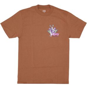 Obey, Heren, Tops, Bruin, Maat: S Katoen,
