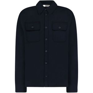 Flâneur, Heren, Overhemden, Blauw, Maat: S Katoen,