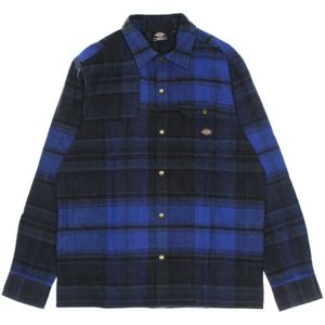 Dickies, Heren, Overhemden, Blauw, Maat: S Flanel,