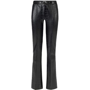 Elisabetta Franchi, Dames, Broeken, Zwart, Maat: L