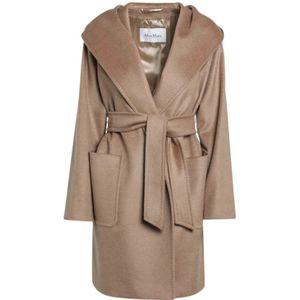 Max Mara, Dames, Mantels, Bruin, Maat: 2XS Viscose,