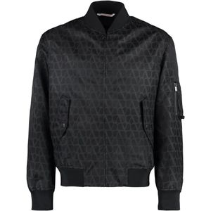 Valentino Garavani, Heren, Jassen, Zwart, Maat: L Nylon,