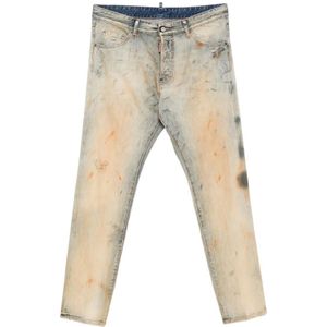 Dsquared2, Heren, Jeans, Beige, Maat: S