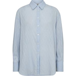 MOS Mosh, Dames, Blouses & Shirts, Blauw, Maat: L Katoen,