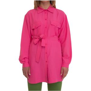 Pennyblack, Dames, Blouses & Shirts, Roze, Maat: M Katoen,