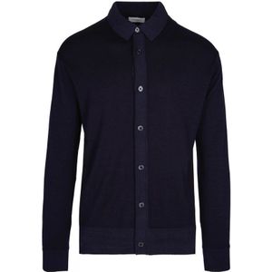 Paolo Pecora, Heren, Truien, Blauw, Maat: L Wol,