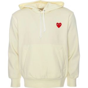 Comme des Garçons Play, Heren, Sweatshirts & Hoodies, Beige, Maat: M Katoen,