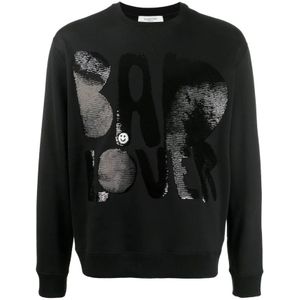 Valentino, Heren, Sweatshirts & Hoodies, Zwart, Maat: XS Katoen,