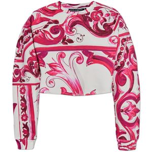 Dolce & Gabbana, Dames, Tops, Roze, Maat: 3XS Katoen,