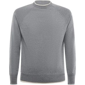 Eleventy, Heren, Truien, Grijs, Maat: S Wol,