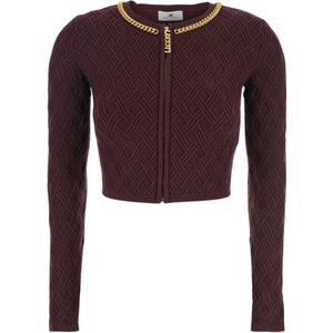 Elisabetta Franchi - Bordeaux - Cardigan - Luxe Gevoel - Dames