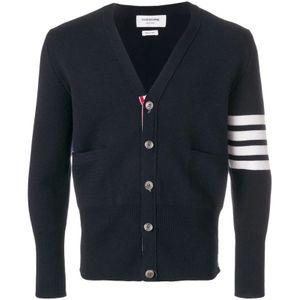 Thom Browne, Heren, Truien, Blauw, Maat: S Wol,