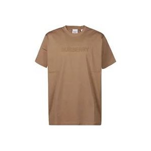 Burberry Logo-Print Bruine T-Shirt , Brown , Heren , Maat: XL