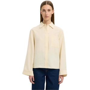 Selected Femme, Dames, Blouses & Shirts, Wit, Maat: M Nylon,