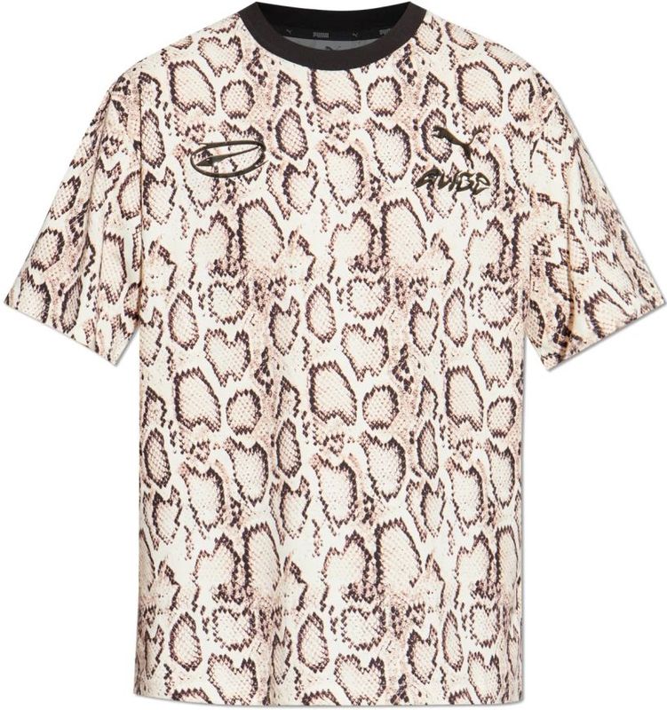 Puma - Snake Tee - T-shirt - Beige - Katoen