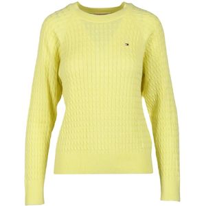 Tommy Hilfiger, Dames, Truien, Geel, Maat: L Katoen,