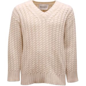 Amaránto, Heren, Truien, Beige, Maat: S Wol,