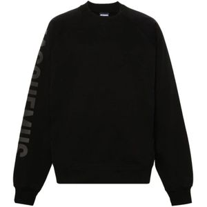 Jacquemus, Heren, Sweatshirts & Hoodies, Zwart, Maat: XL Katoen,
