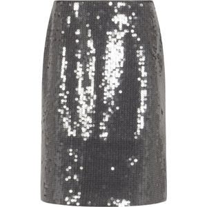 Rotate Birger Christensen, Dames, Rokken, Grijs, Maat: S Polyamide,