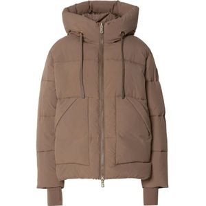 MOS Mosh, Dames, Jassen, Bruin, Maat: XS Nylon,