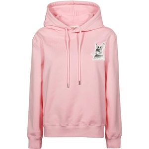 Lanvin, Dames, Sweatshirts & Hoodies, Roze, Maat: M Katoen,