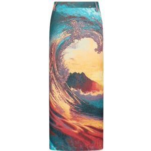 Roberto Cavalli, Dames, Rokken, Veelkleurig, Maat: XS Katoen,
