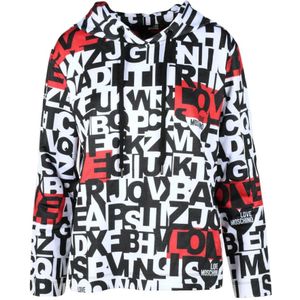 Love Moschino, Dames, Sweatshirts & Hoodies, Veelkleurig, Maat: 2XS Spandex,