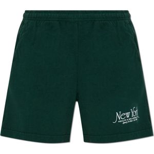 Sporty & Rich, Dames, Korte broeken, Groen, Maat: XS Katoen,