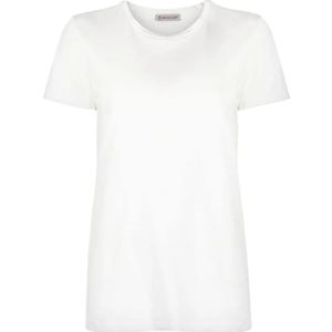 Moncler, Dames, Tops, Wit, Maat: S Katoen,