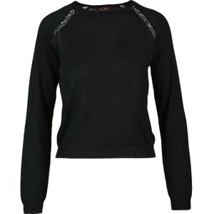 Max Mara Studio, Dames, Sweatshirts & Hoodies, Zwart, Maat: S Wol,