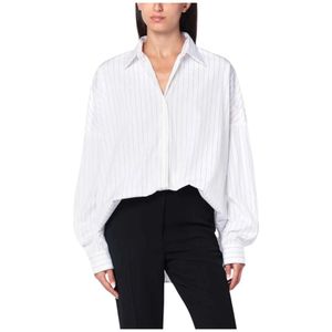 Dries Van Noten, Dames, Blouses & Shirts, Blauw, Maat: M Katoen,