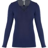Hanro, Dames, Tops, Blauw, Maat: XS Zijde,