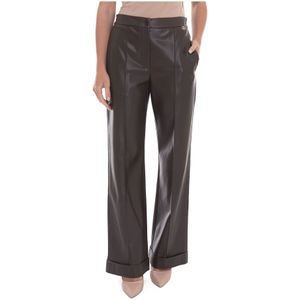 Liu Jo, Dames, Broeken, Bruin, Maat: L Poliester,