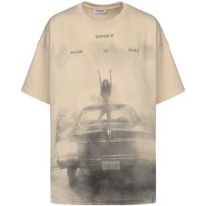 Dondup, Dames, Tops, Beige, Maat: M Katoen,