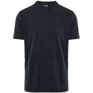 Emporio Armani Ea7, Heren, Tops, Blauw, Maat: XL Piqué,