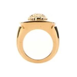 Versace Medusa Gouden Metalen Ring , Yellow , Dames , Maat: 52 MM