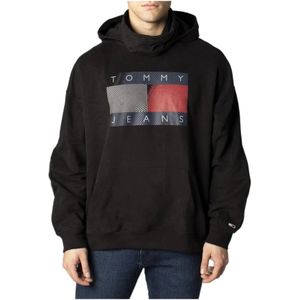 Tommy Jeans, Heren, Sweatshirts & Hoodies, Zwart, Maat: S Katoen,
