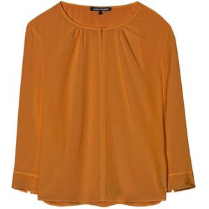 Luisa Cerano, Dames, Blouses & Shirts, Bruin, Maat: L Zijde,