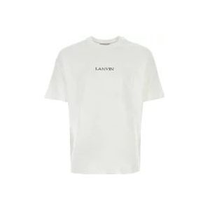 Lanvin Klassiek Wit Katoenen T-Shirt , White , Heren , Maat: L